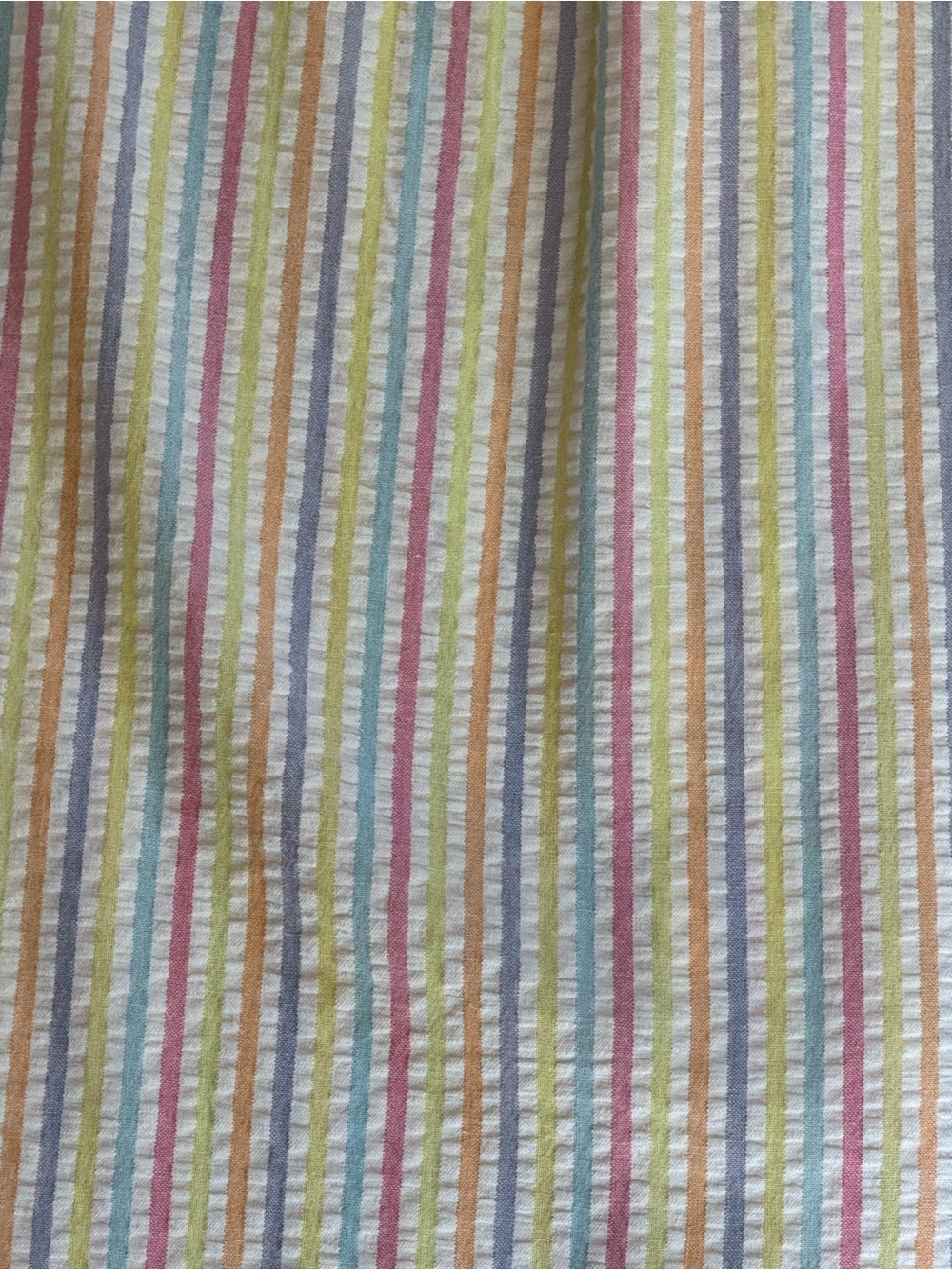 Roaman's Pastel candy Stripe Cotton Seersucker Button Down Shirt blouse 22W - Picture 5 of 11
